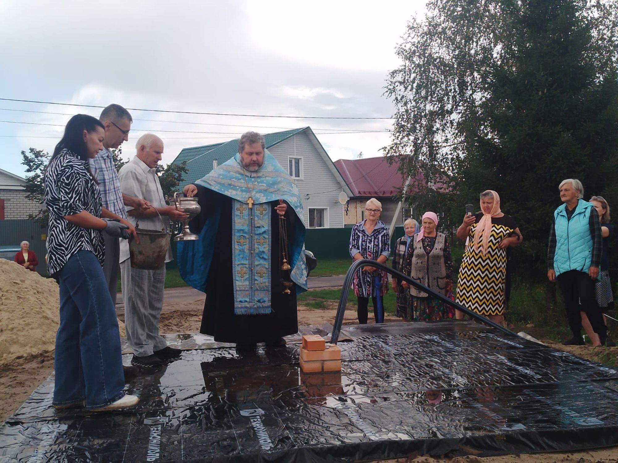 Закладка часовни в Соболеве