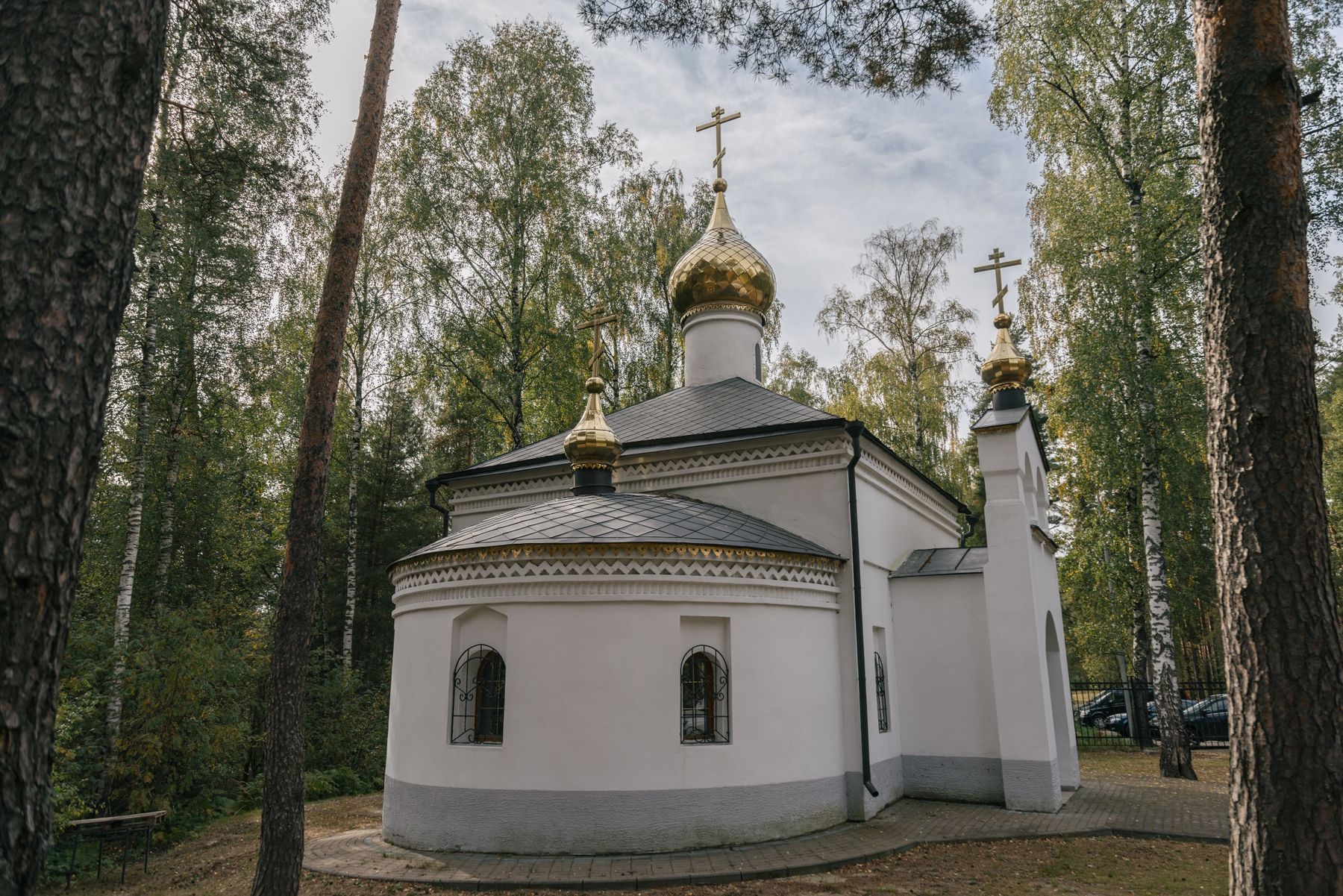 Первое богослужение в строящемся Димитриевском храме Электрогорска