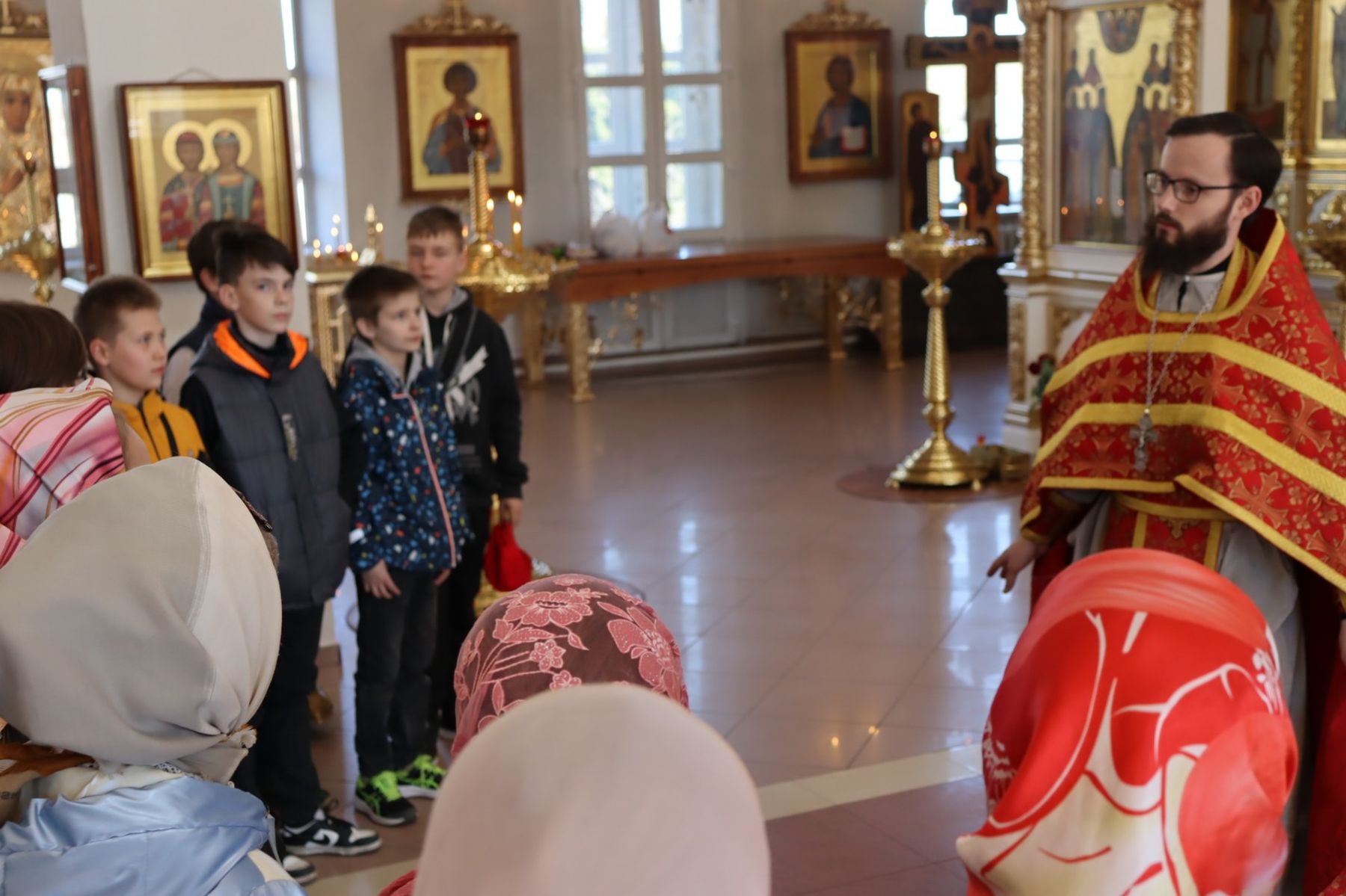 Посещение учениками школы №9 Казанского храма города Павловский Посад