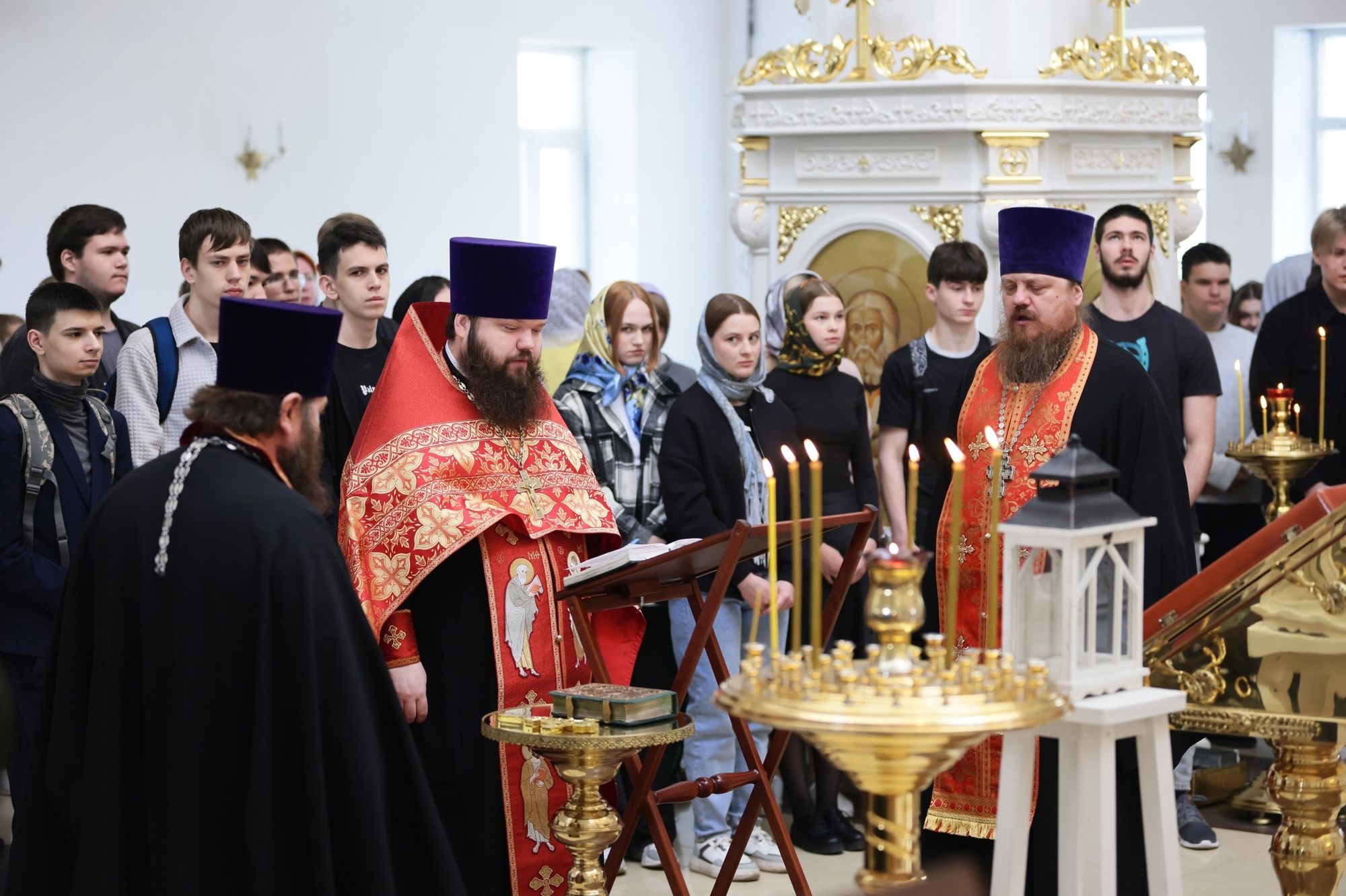 Молебен перед началом экзаменов для выпускников школ Электрогорска