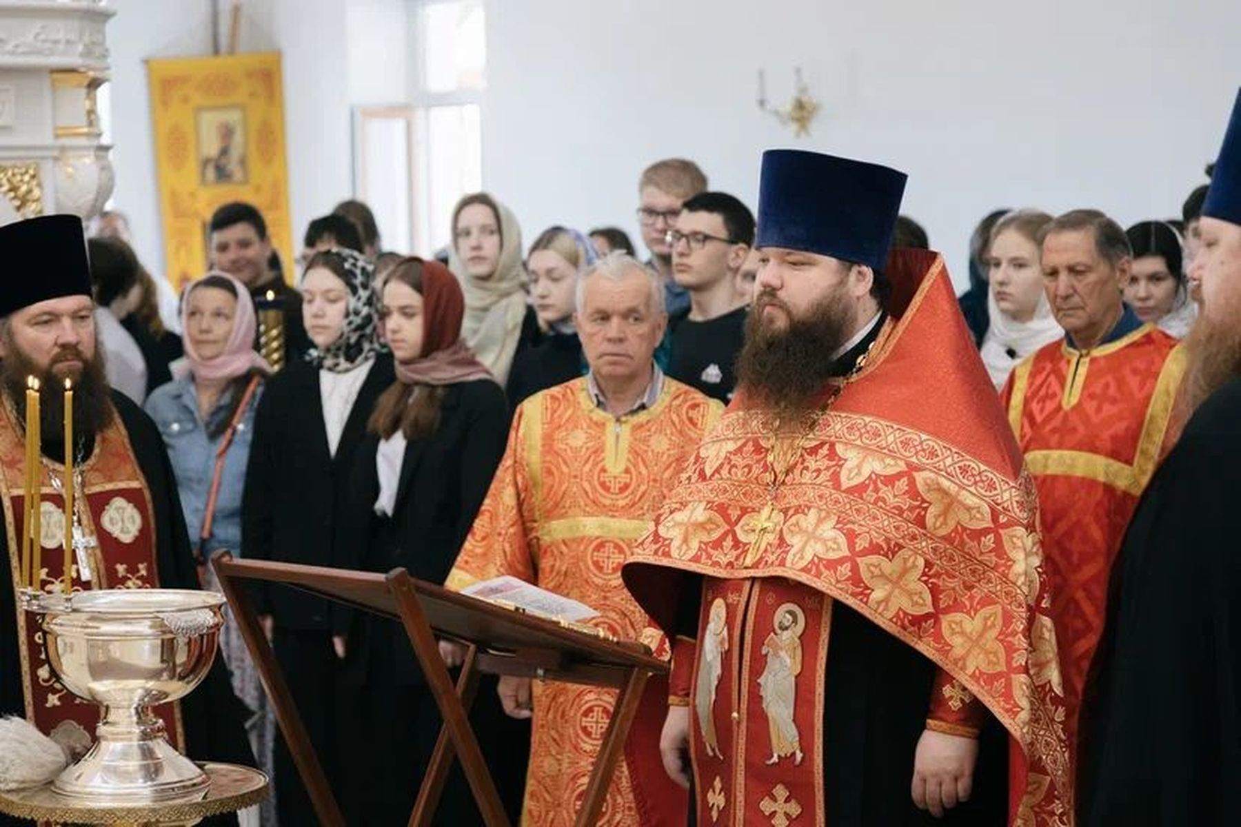 Молебен перед началом экзаменов для выпускников школ Электрогорска