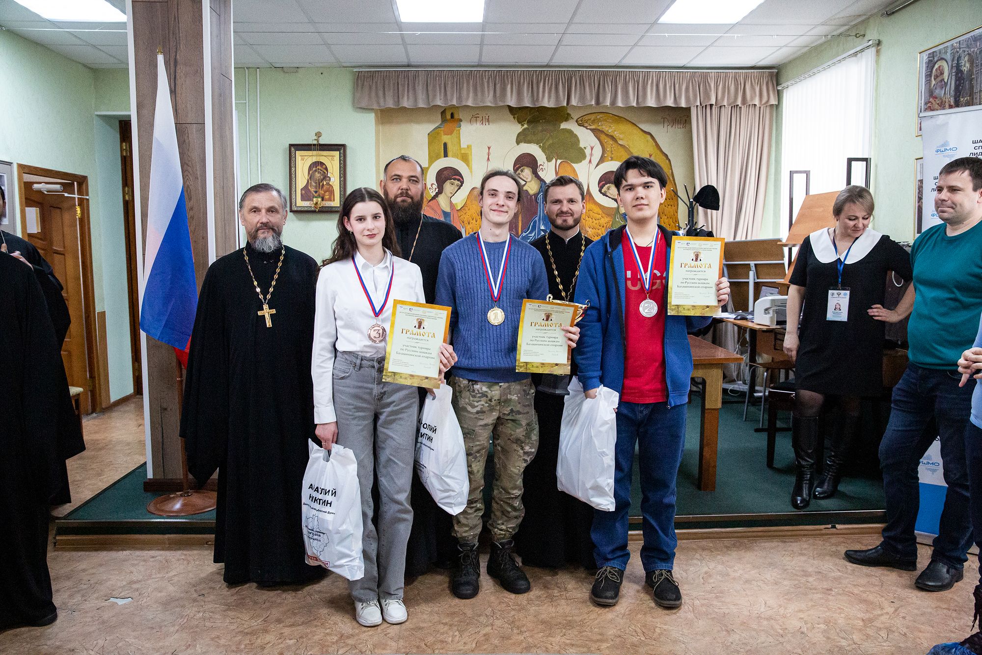 Епархиальный турнир по русским шашкам в Щёлкове