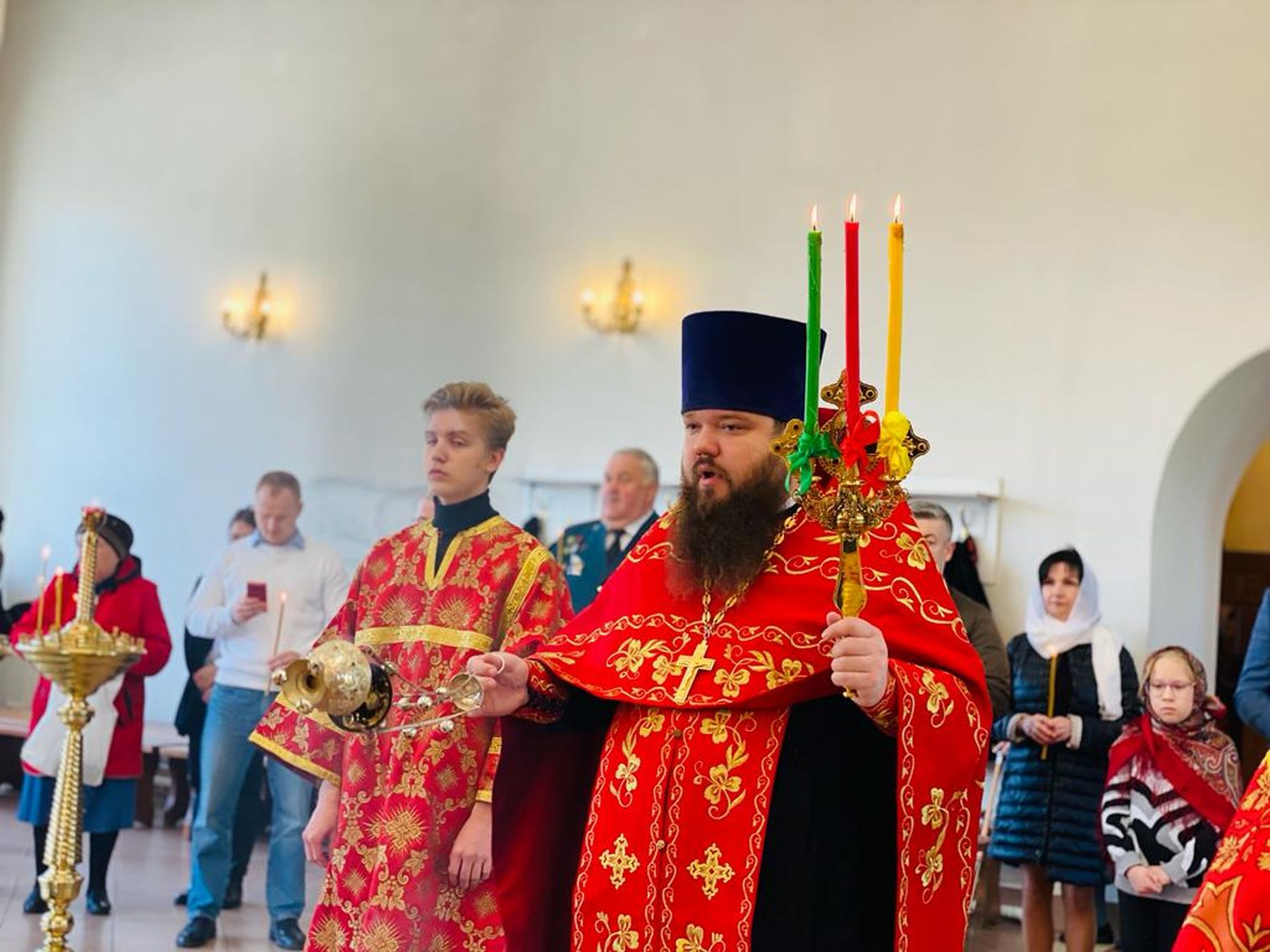 Молебен в Казанском храме города Павловский Посад