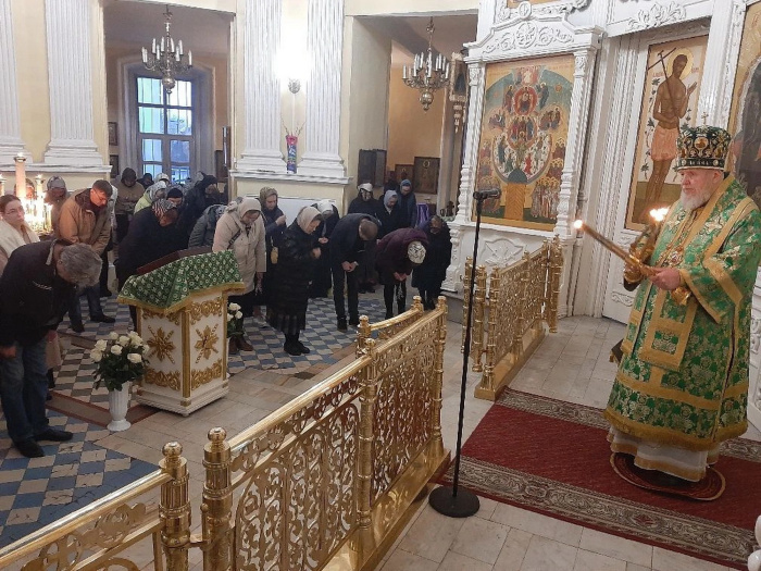 Неделя Ваий в Преображенском кафедральном соборе Балашихи 