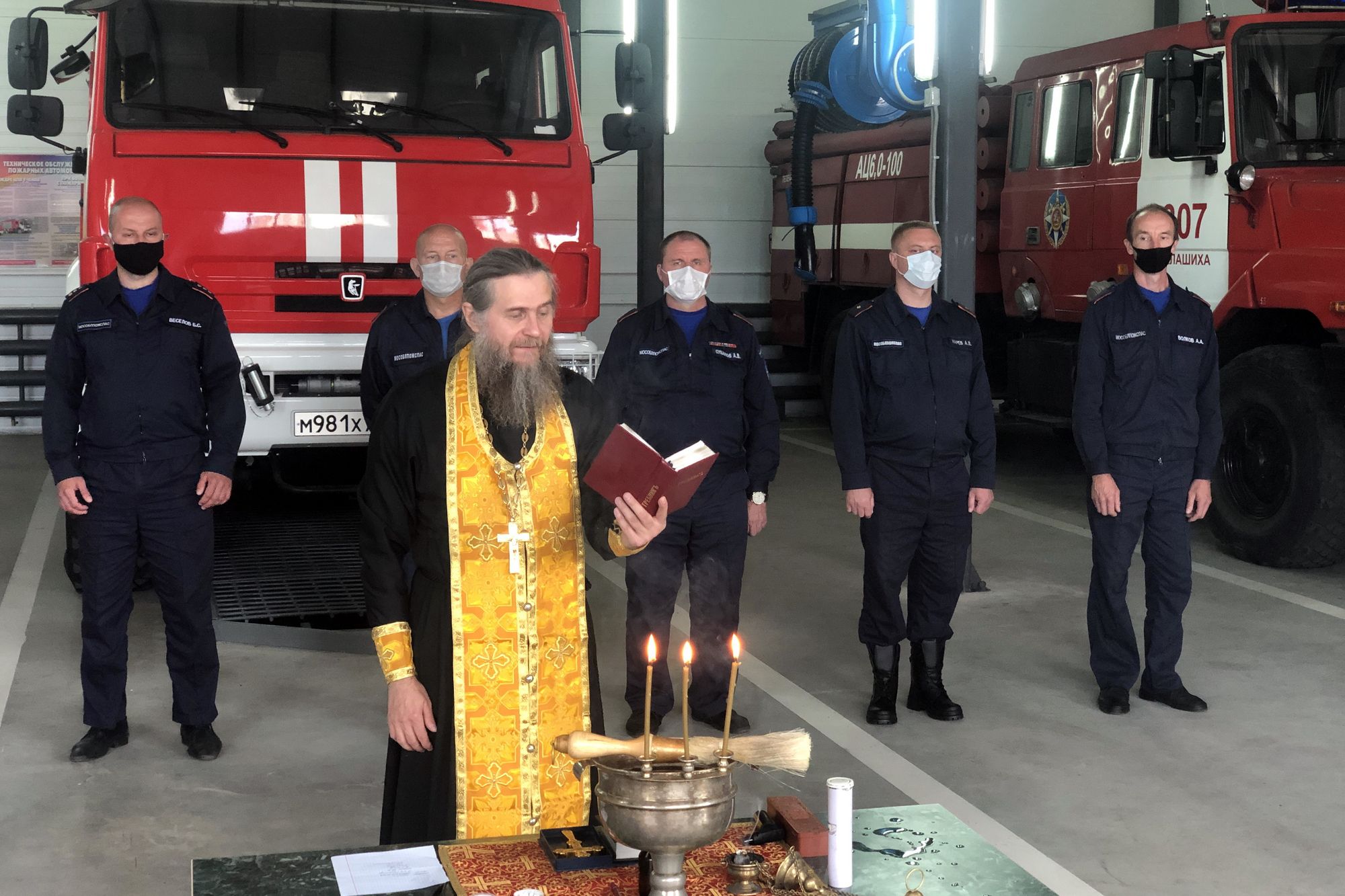Освящение пожарной части в Саввино