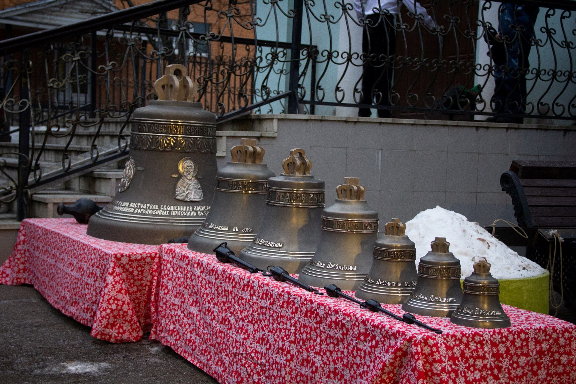 Освящение колоколов в Троицком храме Железнодорожного