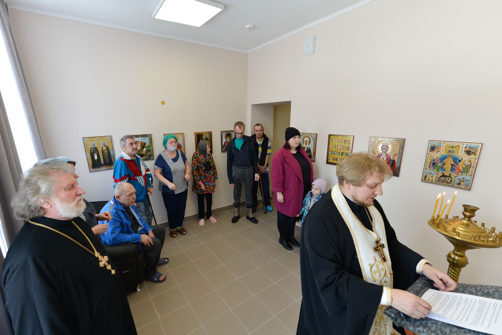 Освящение молельной комнаты в пансионате для престарелых в г. Лосино-Петровский
