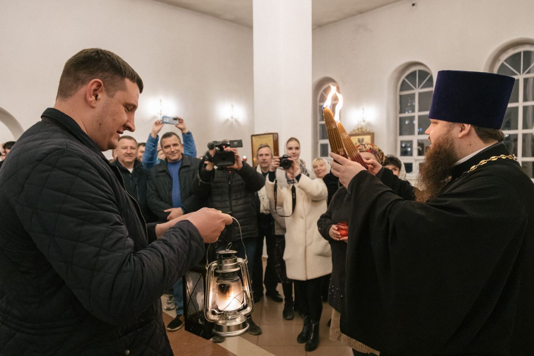 Пасха в Казанском храме города Павловский Посад