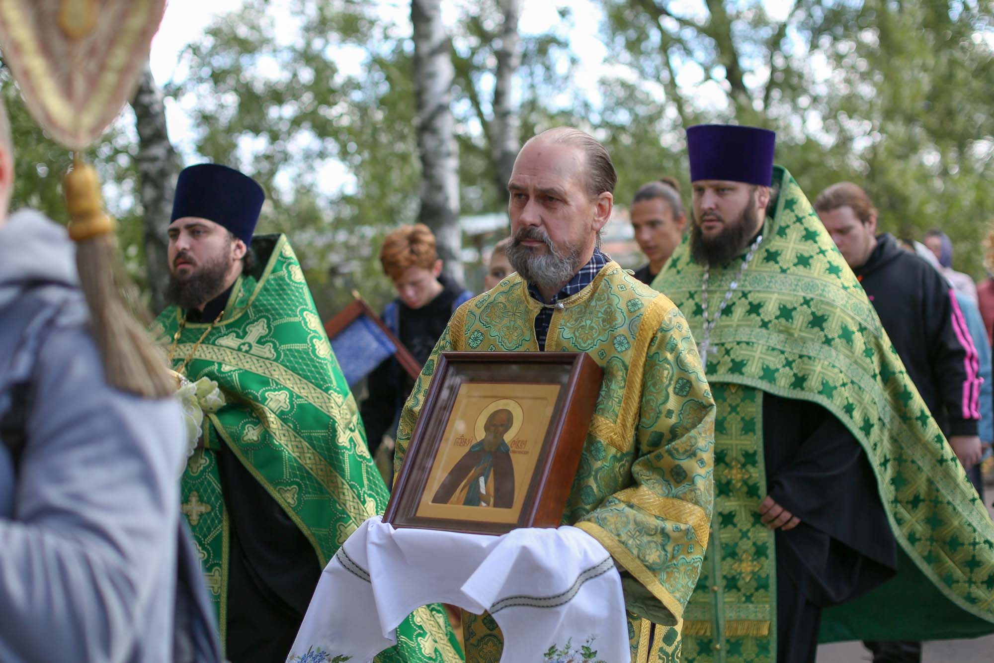 Молебен у часовни преподобного Саввы Стромынского и крестный ход на Стромыни
