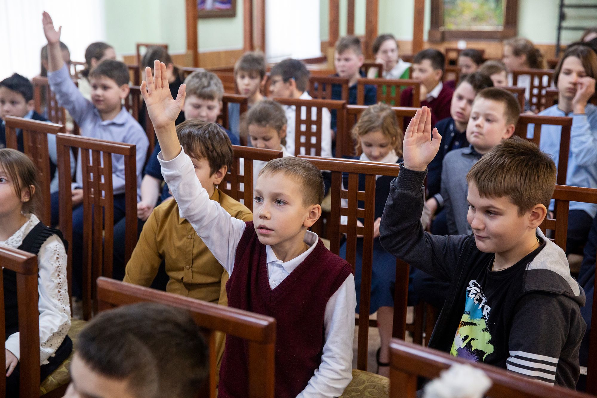 Встреча с участником СВО в Православной Алексиевской гимназии города Щёлково