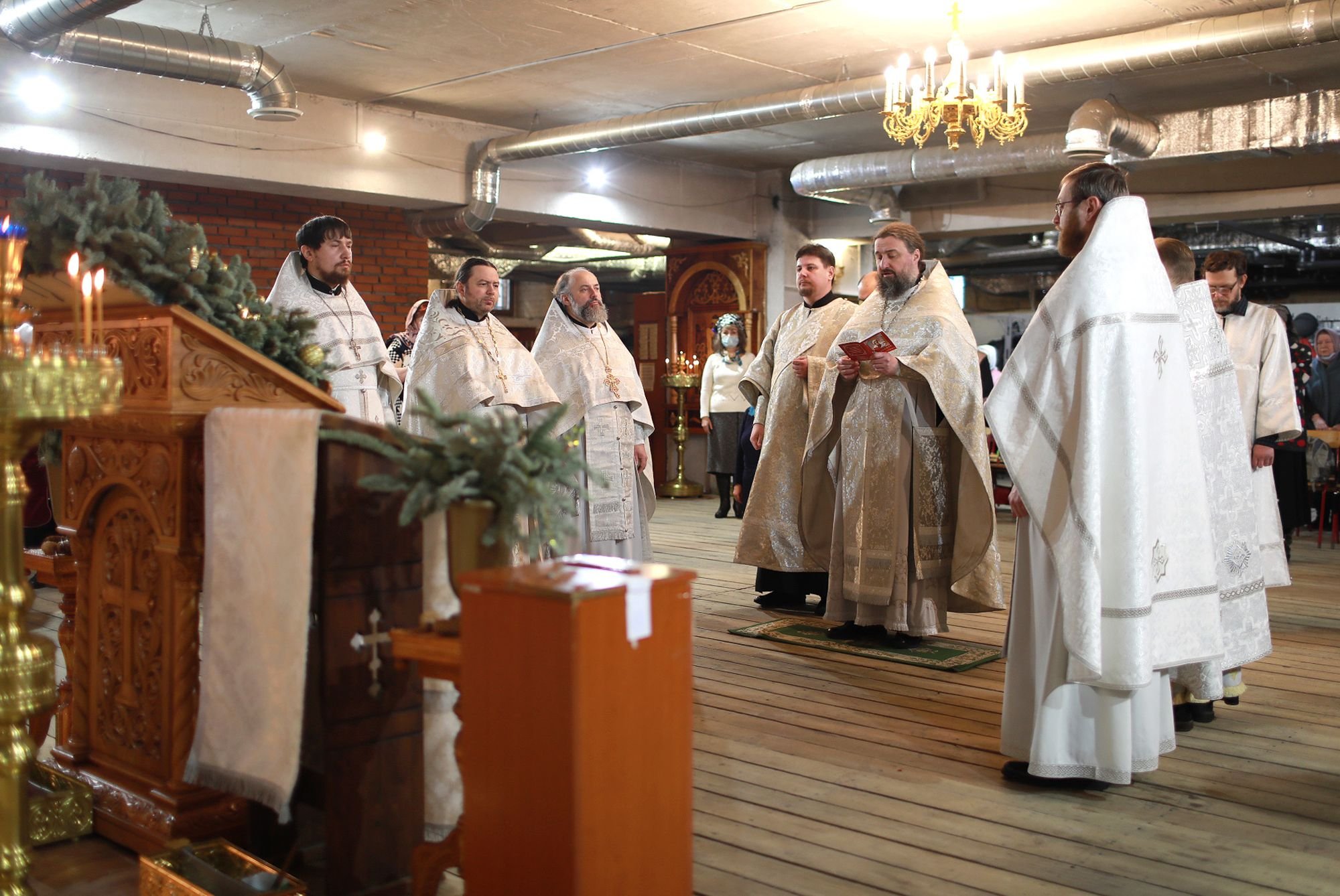 Соборное богослужение в Вознесенском храме Электростали