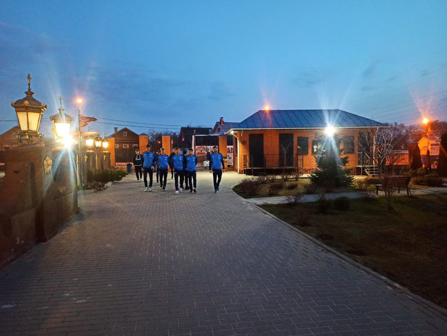 Посещение Георгиевского храма города Орехово-Зуево игроками футбольного клуба «Зенит-2» города Санкт-Петербург