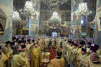 Праздничное богослужение в Успенском соборе Московского Кремля