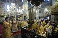 Праздничное богослужение в Успенском соборе Московского Кремля