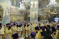 Праздничное богослужение в Успенском соборе Московского Кремля