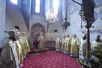 Праздничное богослужение в Успенском соборе Московского Кремля