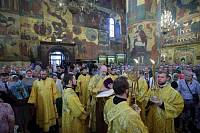 Праздничное богослужение в Успенском соборе Московского Кремля