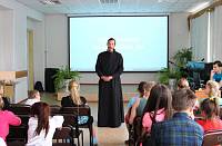 Просветительские занятия в детском летнем лагере при средней школе № 5 г. Орехово-Зуево