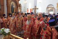 Архиерейское богослужение в&nbsp;день Собора новомучеников и&nbsp;исповедников Коломенских