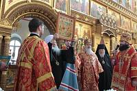 Архиерейское богослужение в&nbsp;день Собора новомучеников и&nbsp;исповедников Коломенских