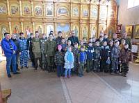 Воспитанники Орехово-Зуевского кадетского казачьего корпуса «Клязьминский хутор» в Георгиевском храме