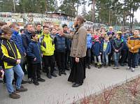 Воспитанники детской спортивной школы «Спартак-Орехово» в Георгиевском храме