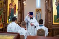 Первая Литургия в верхнем приделе храма блаженной Матроны Московской в Ногинске