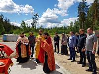 Молебен на месте строительства храма в честь Иоанна Предтечи
