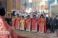 Архиерейское богослужение с участием Сводного детского хора Московской епархии в Богоявленском соборе Ногинска