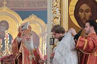 Архиерейское богослужение с участием Сводного детского хора Московской епархии в Богоявленском соборе Ногинска