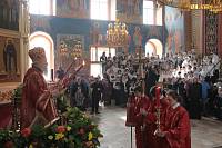 Архиерейское богослужение с участием Сводного детского хора Московской епархии в Богоявленском соборе Ногинска