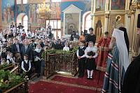 Архиерейское богослужение с участием Сводного детского хора Московской епархии в Богоявленском соборе Ногинска