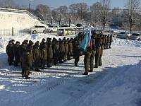 Курсанты Рязанского высшего воздушно-десантного командного училища в Орехово-Зуеве