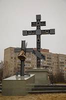 Освящение поклонного креста в Черноголовке