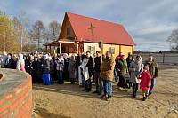 Закладка Казанского храма в деревне Топорково