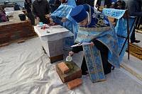 Закладка Казанского храма в деревне Топорково