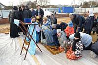 Закладка Казанского храма в деревне Топорково