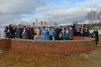 Закладка Казанского храма в деревне Топорково