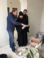 Осмотр строительных работ в храме в честь иконы Божией Матери «Скоропослушница» при Орехово-Зуевской городской больнице