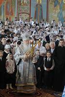 Архиерейское богослужение с&nbsp;участием Сводного детского хора Московской епархии в&nbsp;день юбилея Троицкого собора г.&nbsp;Щелково