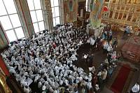 Архиерейское богослужение с&nbsp;участием Сводного детского хора Московской епархии в&nbsp;день юбилея Троицкого собора г.&nbsp;Щелково