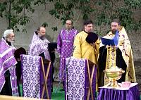 Поднятие крестов на&nbsp;купол Вознесенского храма г.&nbsp;Электростали