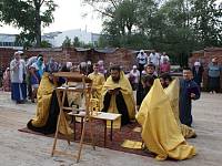 Закладка Михаило-Архангельского храма в&nbsp;деревне Давыдово