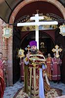 Установка креста в&nbsp;Иоанно-Богословском храме г.&nbsp;Ликино-Дулево