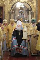 Праздничное богослужение в&nbsp;Успенском соборе Московского Кремля