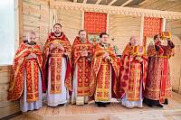 Первая Божественная литургия в Георгиевском храме поселка Загорянский