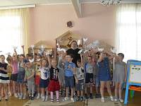 Занятие с воспитанниками детского сада в селе Кривандино