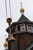 Установка колокола на&nbsp;звоннице храма блж. Матроны Московской в&nbsp;поселке Верея