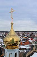 Освящение куполов на Троицкий храм в Старой Купавне