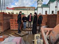 Совещание на стройплощадке Никольского храма г. Шатура